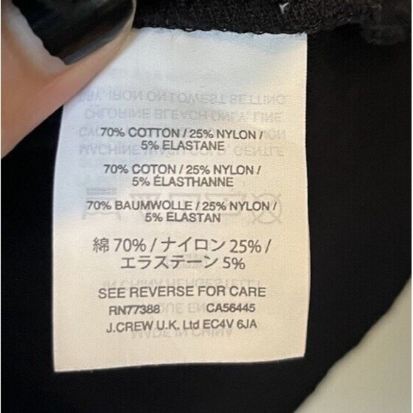 J Crew Black Structured Flutter Hem Asymmetrical Sleeveless Peplum Top Size S - Picture 7 of 10